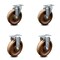 Service Caster 6 Inch High Temp Phenolic Wheel Swivel Top Plate Caster Set with 2 Rigid SCC SCC-20S615-PHRHT-2-R-2 - alternate 1